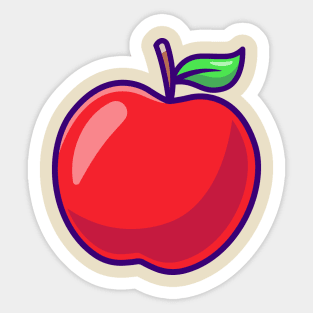 Apple Fruit Cartoon Sticker